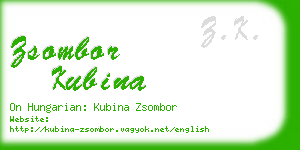 zsombor kubina business card